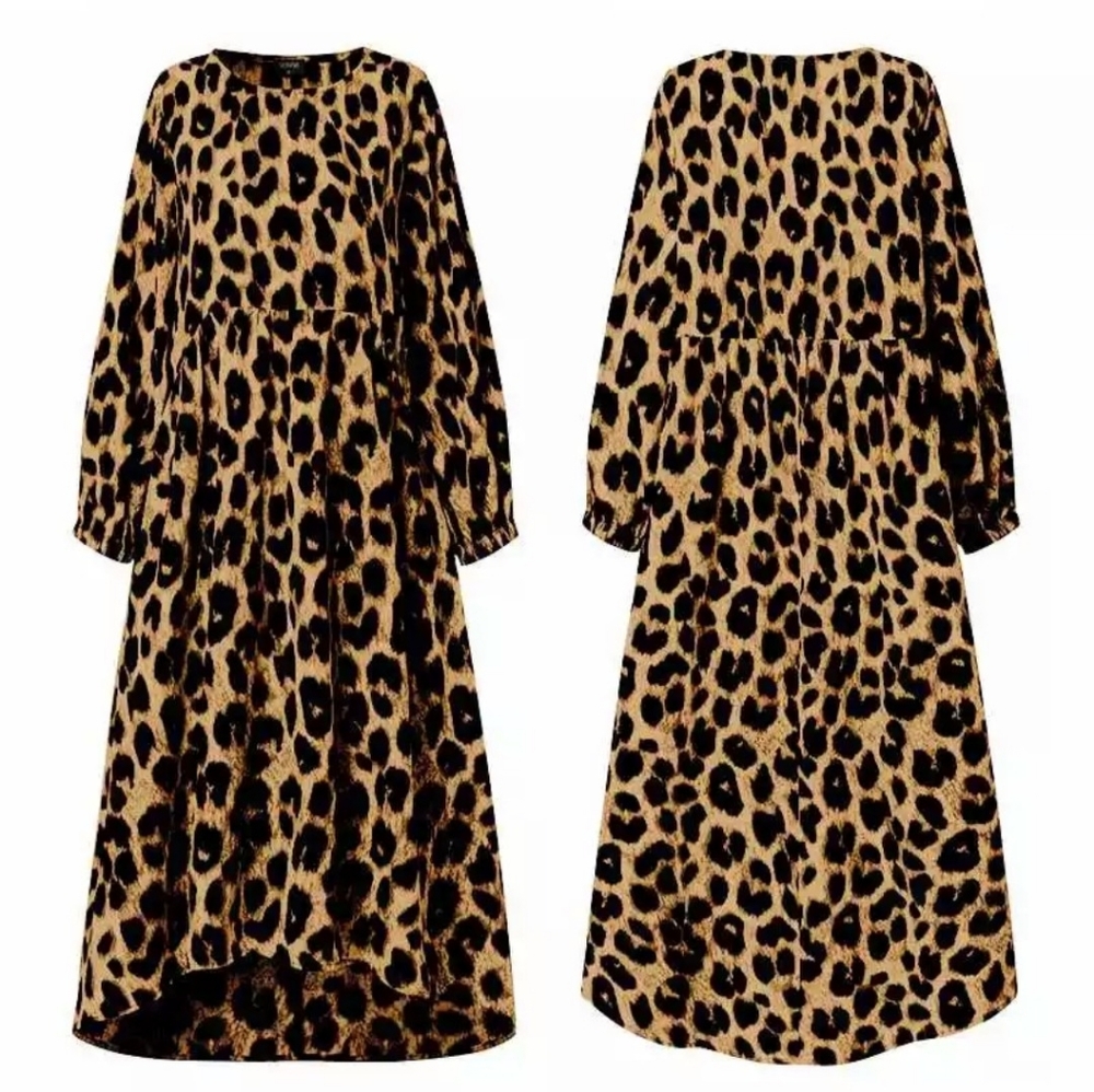 NWT Bohemian Leopard Print Dress S:Sm-Med - Picture 6 of 12